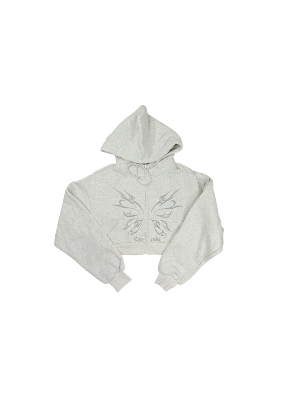 Outcast Nya Cropped Hoodie in Grey